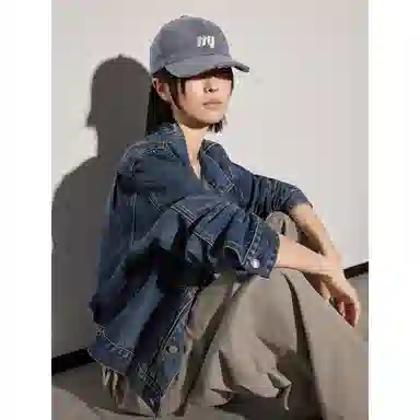 美洋 字母刺绣磨破可调节 棉 棒球帽 男女同款情侣款