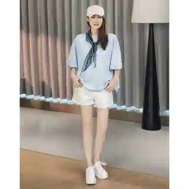 美洋 海藻条纹  潮人小道具~简约百搭三角 丝巾 女款