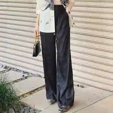 美洋 墨生花 新中式国风提|清新雅致休闲裤 女款 黑色