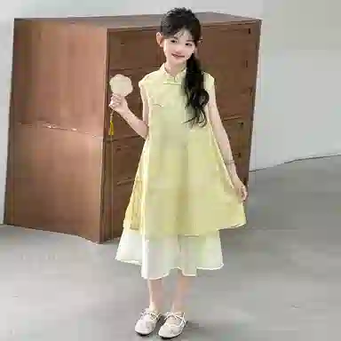 木木兔连衣裙 时髦洋气夏季时尚女孩百搭无袖