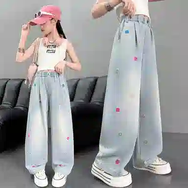 木木兔牛仔裤 时髦洋气时尚透气 儿童款