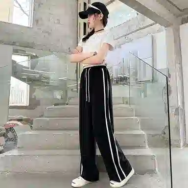 木木兔长裤 时髦洋气薄款夏季工装裤时尚女孩个性休闲运动裤