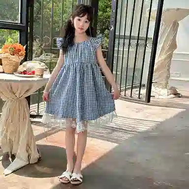 木木兔连衣裙 舒适百搭时髦洋气短袖裙 青少年