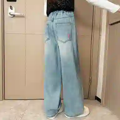 木木兔牛仔裤 时髦洋气宽松舒适亲肤柔软休闲百搭时尚 儿童款