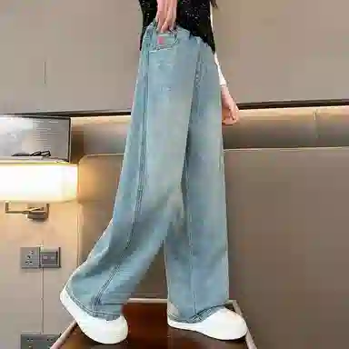 木木兔牛仔裤 时髦洋气宽松舒适亲肤柔软休闲百搭时尚 儿童款