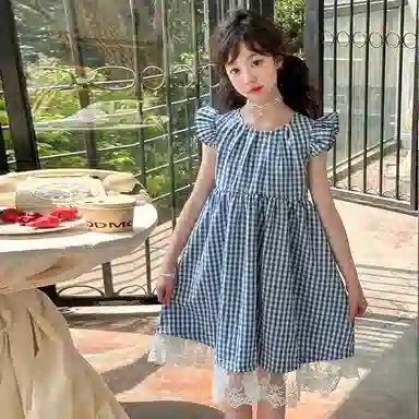 木木兔连衣裙 舒适百搭时髦洋气短袖裙 青少年