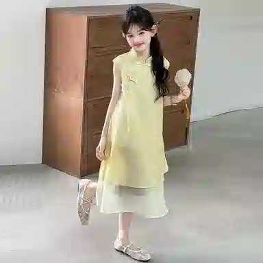 木木兔连衣裙 时髦洋气夏季时尚女孩百搭无袖