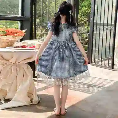 木木兔连衣裙 舒适百搭时髦洋气短袖裙 青少年