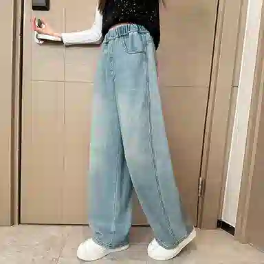 木木兔牛仔裤 时髦洋气宽松舒适亲肤柔软休闲百搭时尚 儿童款