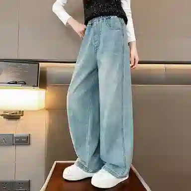 木木兔牛仔裤 时髦洋气宽松舒适亲肤柔软休闲百搭时尚 儿童款