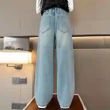 木木兔牛仔裤 时髦洋气宽松舒适亲肤柔软休闲百搭时尚 儿童款