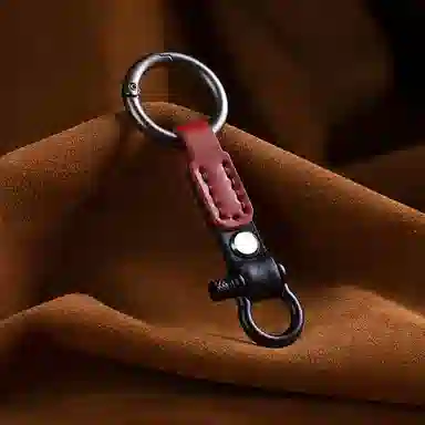 阿七 手缝头层潮品朋克风撞色简约挂绳创意精致挂件电动车车用钥匙包 牛皮 钥匙扣 男女同款情侣款