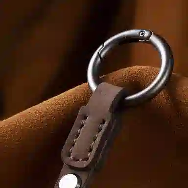 阿七 手缝头层潮品朋克风撞色简约挂绳创意精致挂件电动车车用钥匙包 牛皮 钥匙扣 男女同款情侣款