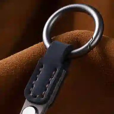 阿七 手缝头层潮品朋克风撞色简约挂绳创意精致挂件电动车车用钥匙包 牛皮 钥匙扣 男女同款情侣款