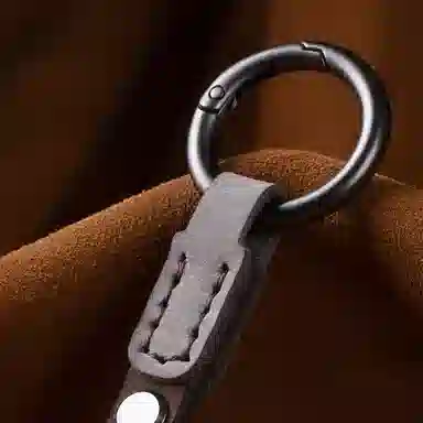 阿七 手缝头层潮品朋克风撞色简约挂绳创意精致挂件电动车车用钥匙包 牛皮 钥匙扣 男女同款情侣款
