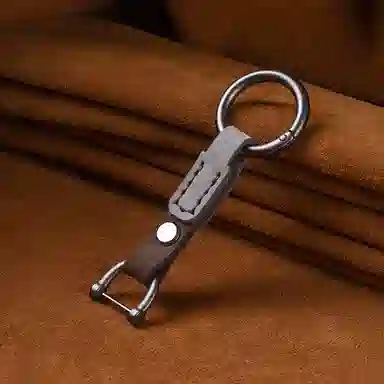 阿七 手缝头层潮品朋克风撞色简约挂绳创意精致挂件电动车车用钥匙包 牛皮 钥匙扣 男女同款情侣款