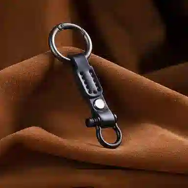 阿七 手缝头层潮品朋克风撞色简约挂绳创意精致挂件电动车车用钥匙包 牛皮 钥匙扣 男女同款情侣款