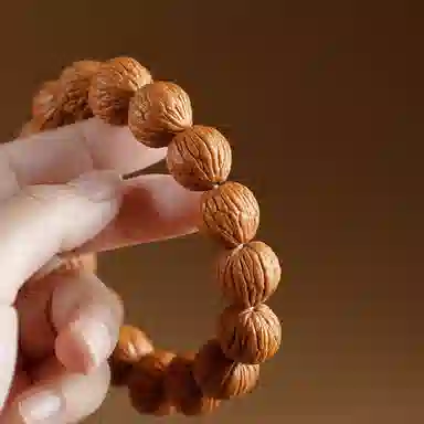 阿七 新中新原皮盘玩大气文玩盘玩佛珠转运珠国风高油高密原色原皮小众单圈饰品 猴头核桃 手串 男女同款情侣款