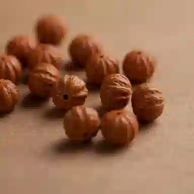 阿七 国风京八棱   精雕时来运转佛珠 盘玩小众素珠新中式复古的精致文玩#好运 猴头核桃 手串 男女同款情侣款