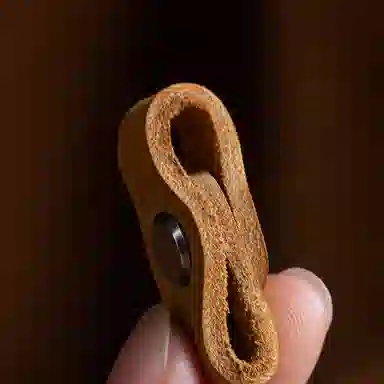 阿七 手缝头层潮品朋克风撞色简约挂绳创意精致挂件电动车车用钥匙包 牛皮 钥匙扣 男女同款情侣款