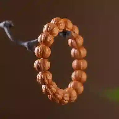 阿七 国风京八棱   精雕时来运转佛珠 盘玩小众素珠新中式复古的精致文玩#好运 猴头核桃 手串 男女同款情侣款
