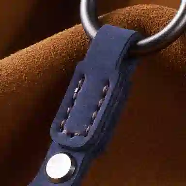 阿七 手缝头层潮品朋克风撞色简约挂绳创意精致挂件电动车车用钥匙包 牛皮 钥匙扣 男女同款情侣款