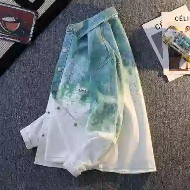 【dme】 青少年潮牌帅气时尚百搭舒适简约设计感长袖衬衫 男女同款