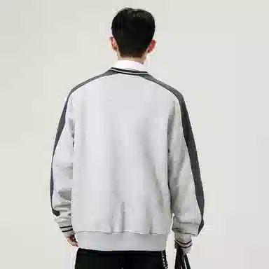 【dme】 美式复古拼接撞色上衣服秋季潮牌百搭宽松休闲套头圆领卫衣 男女同款