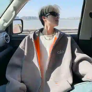 【dme】 潮牌复古美式重磅宽松设计刺绣磨破连帽外套男秋款时尚情侣百搭中性休闲卫衣帽衫 男女同款