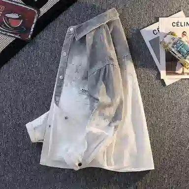 【dme】 青少年潮牌帅气时尚百搭舒适简约设计感长袖衬衫 男女同款