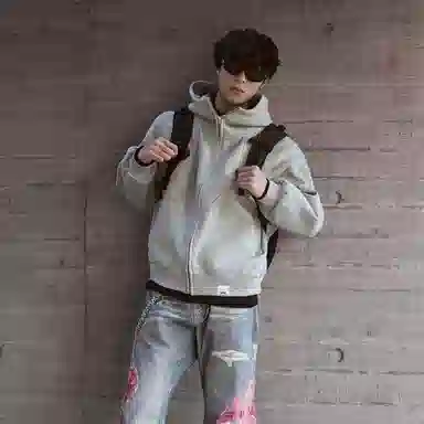 【dme】 潮牌美式高街重磅结构设计宽松连帽上衣外套男秋款时尚休闲情侣百搭中性卫衣帽衫 男女同款