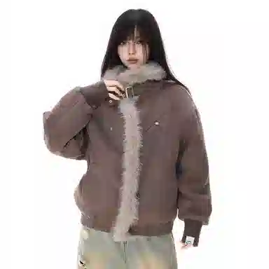 【dme】 潮流复古美式座山雕设计感加厚保暖外套高街休闲棉衣时尚冬款无性别主义中性棉服 男女同款