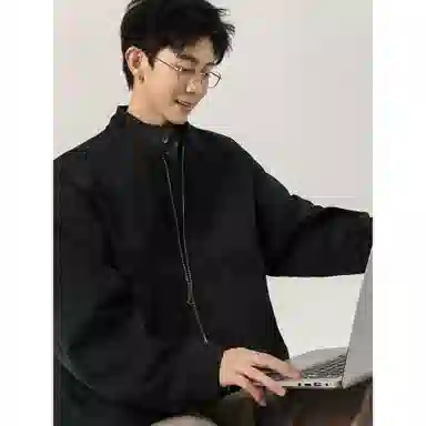 【dme】 美式高街宽松休闲立领外套潮牌设计感教练夹克 男女同款