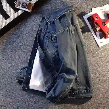 【dme】 春秋美式复古多袋时尚上衣秋季宽松百搭翻领潮牌休闲夹克牛仔外套 男女同款