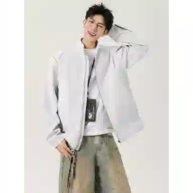 【dme】 美式高街宽松休闲立领外套潮牌设计感教练夹克 男女同款