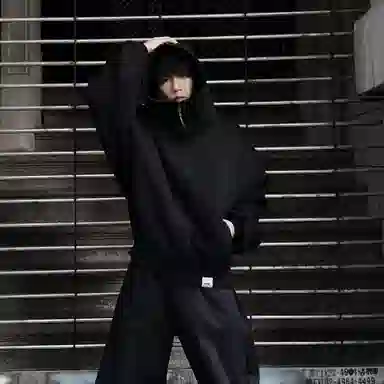 【dme】 美式高街重磅结构简约基础款连帽开衫上衣男秋款宽松情侣拉链休闲卫衣外套 男女同款