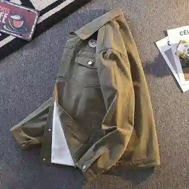 【dme】 美式经典复古潮牌上衣春秋时尚潮流大气长袖夹克宽松百搭多口袋牛仔外套 男女同款