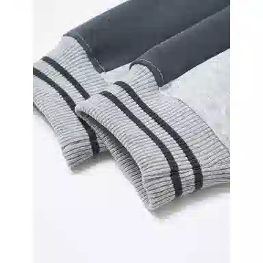 【dme】 美式复古拼接撞色上衣服秋季潮牌百搭宽松休闲套头圆领卫衣 男女同款