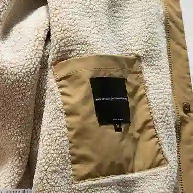 【dme】 潮流日系复古仿羊羔绒棉衣外套男宽松百搭上衣冬季时尚保暖加绒立领中性休闲棉服 男女同款