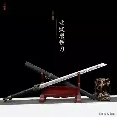 天子剑 龙纹唐横刀 龙泉高锰钢刀 成品模型