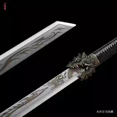 天子剑 龙纹唐横刀 龙泉高锰钢刀 成品模型