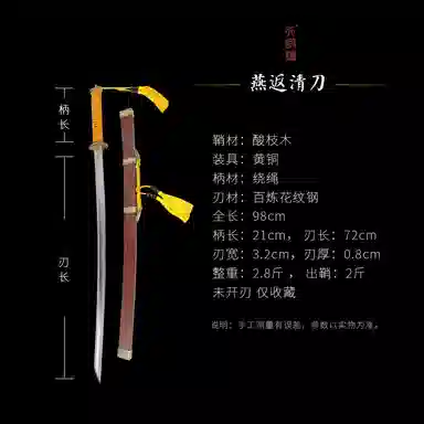 天子剑 燕返清刀 成品模型