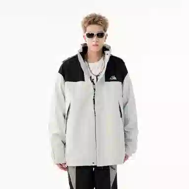 快鱼  高峰极寒抗寒全天候系列加厚加绒可拆卸内胆三合一连帽  防水防风耐磨保暖冲锋衣 男女同款