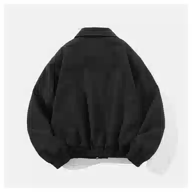 快鱼 高级感美式复古翻领飞行员简约纯色潮牌日常基础休闲百搭短款夹克外套 男女同款