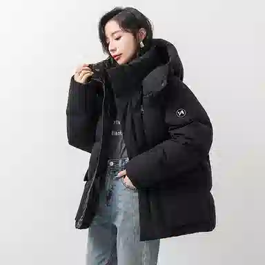 鸭鸭 时尚机能风宽松保暖百搭连帽羽绒服 男女同款