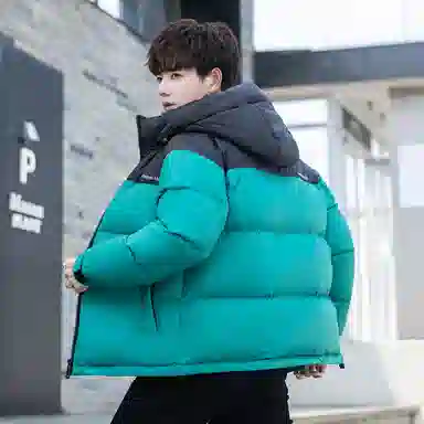 鸭鸭 时尚机能风工装宽松保暖百搭御寒防风连帽羽绒服 男女同款