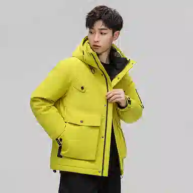 鸭鸭 休闲时尚机能风纯色工装宽松保暖百搭羽绒服 男女同款