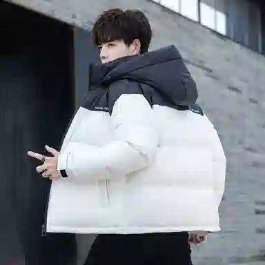 鸭鸭 时尚机能风工装宽松保暖百搭御寒防风连帽羽绒服 男女同款