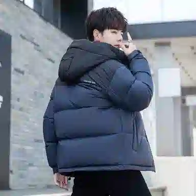 鸭鸭 时尚机能风工装宽松保暖百搭御寒防风连帽羽绒服 男女同款