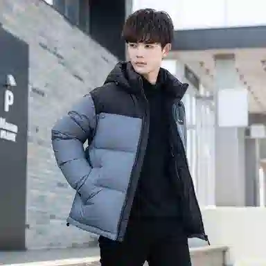鸭鸭 时尚机能风工装宽松保暖百搭御寒防风连帽羽绒服 男女同款